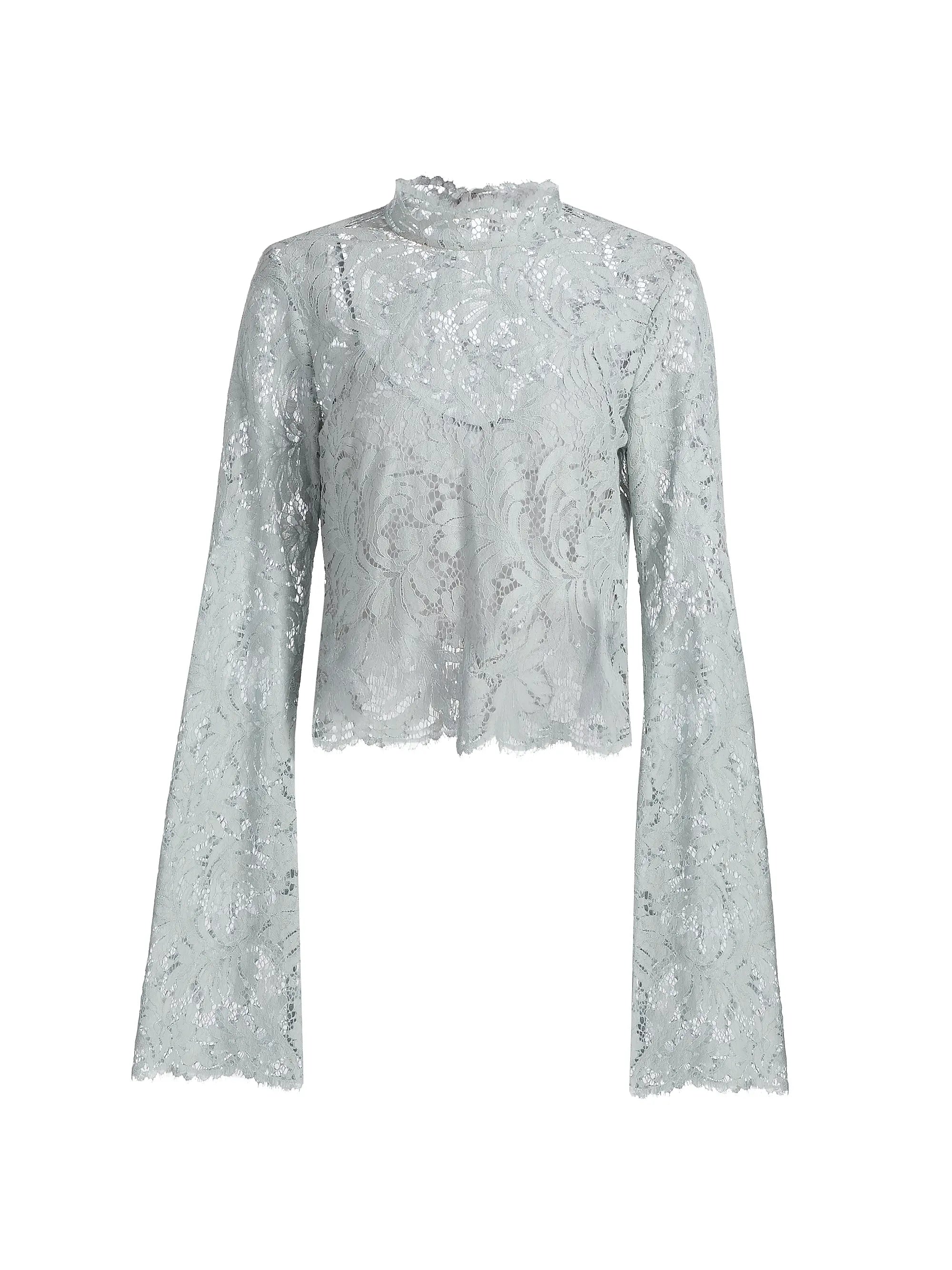A.L.C. Margot Lace Top - Slate Blue
