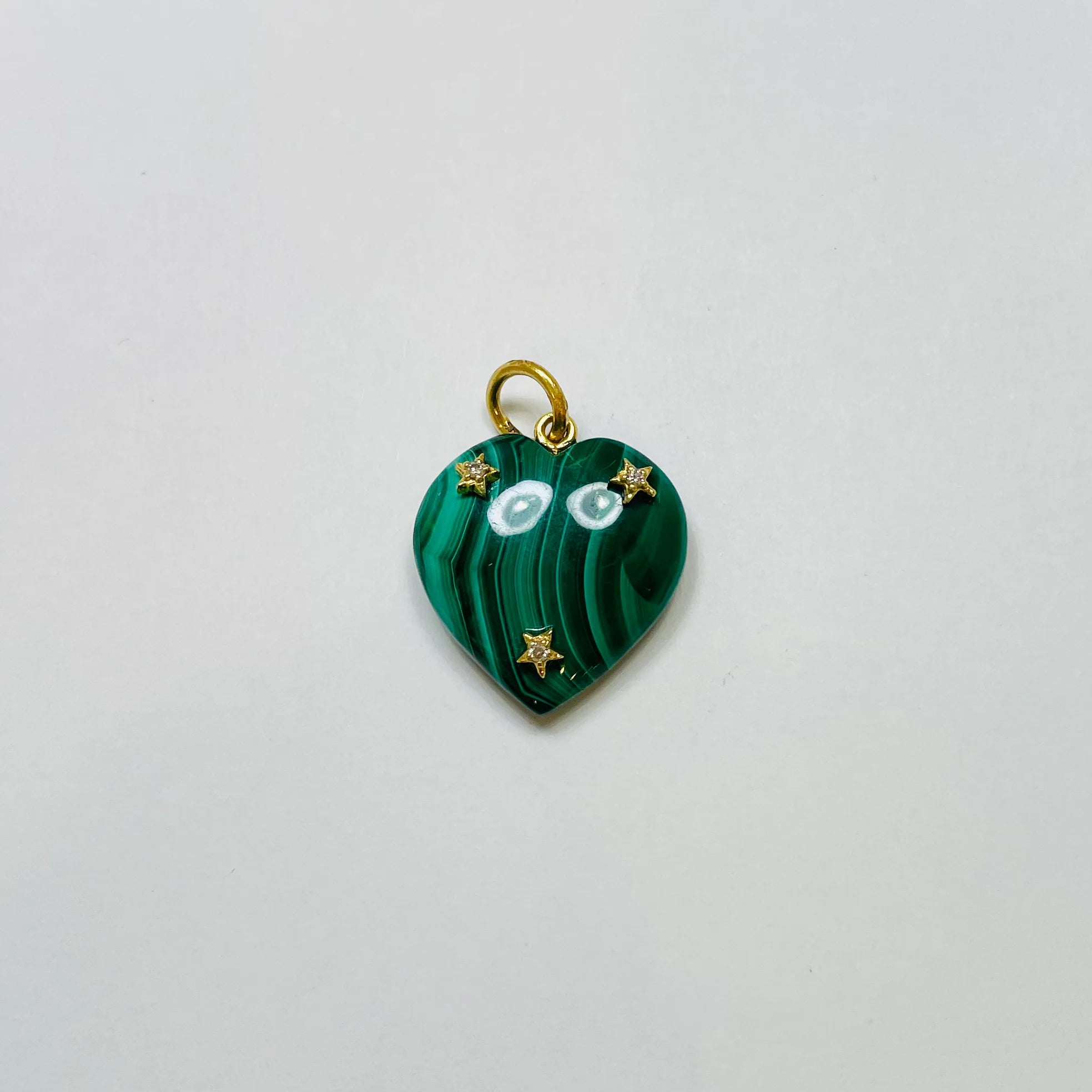Theodosia Malachite Heart & Stars Pendant