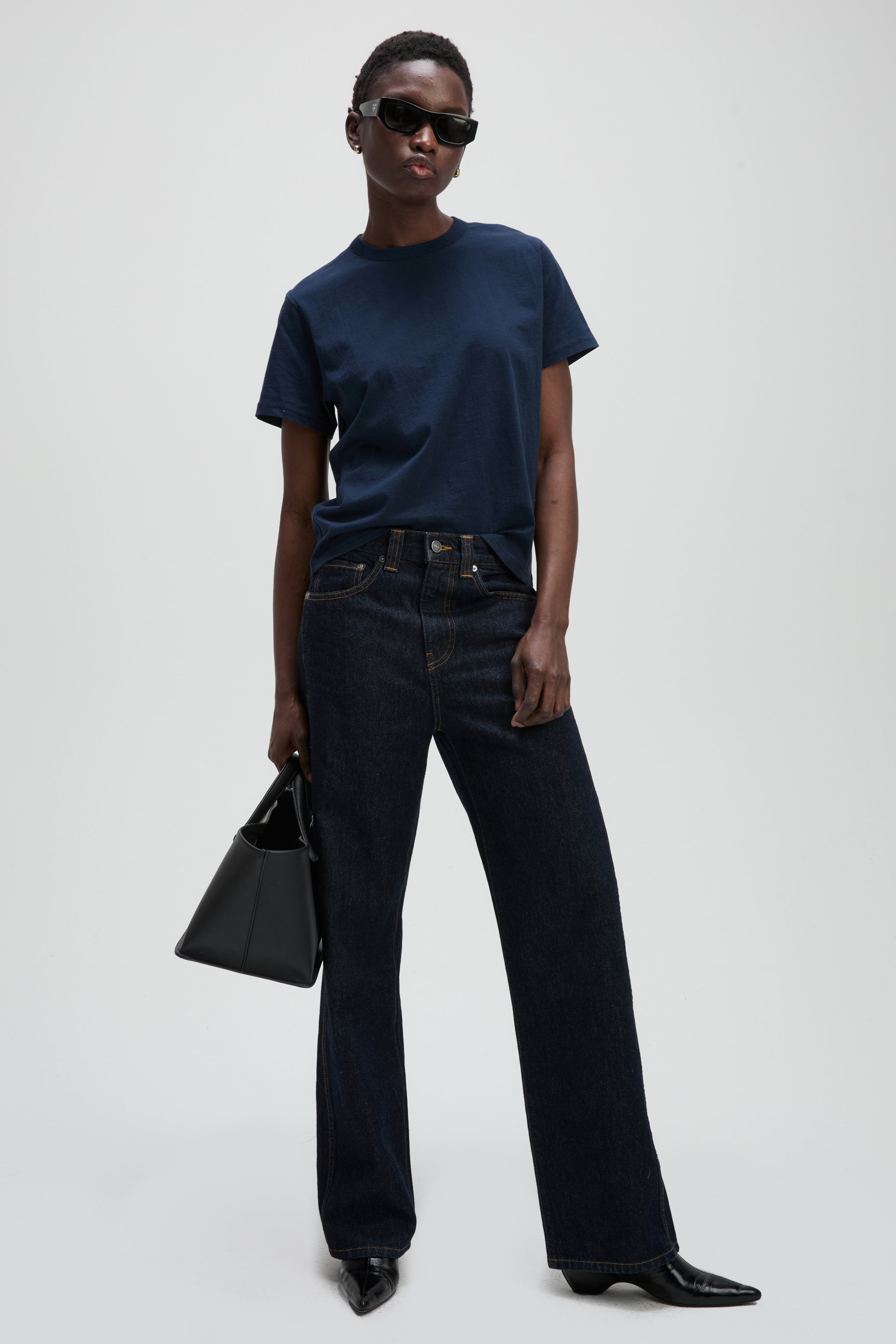The Iconically Soft Perfect Tee in Navy - WS