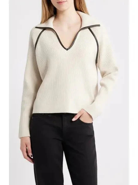 Rag & Bone Caterina Faux Leather Polo