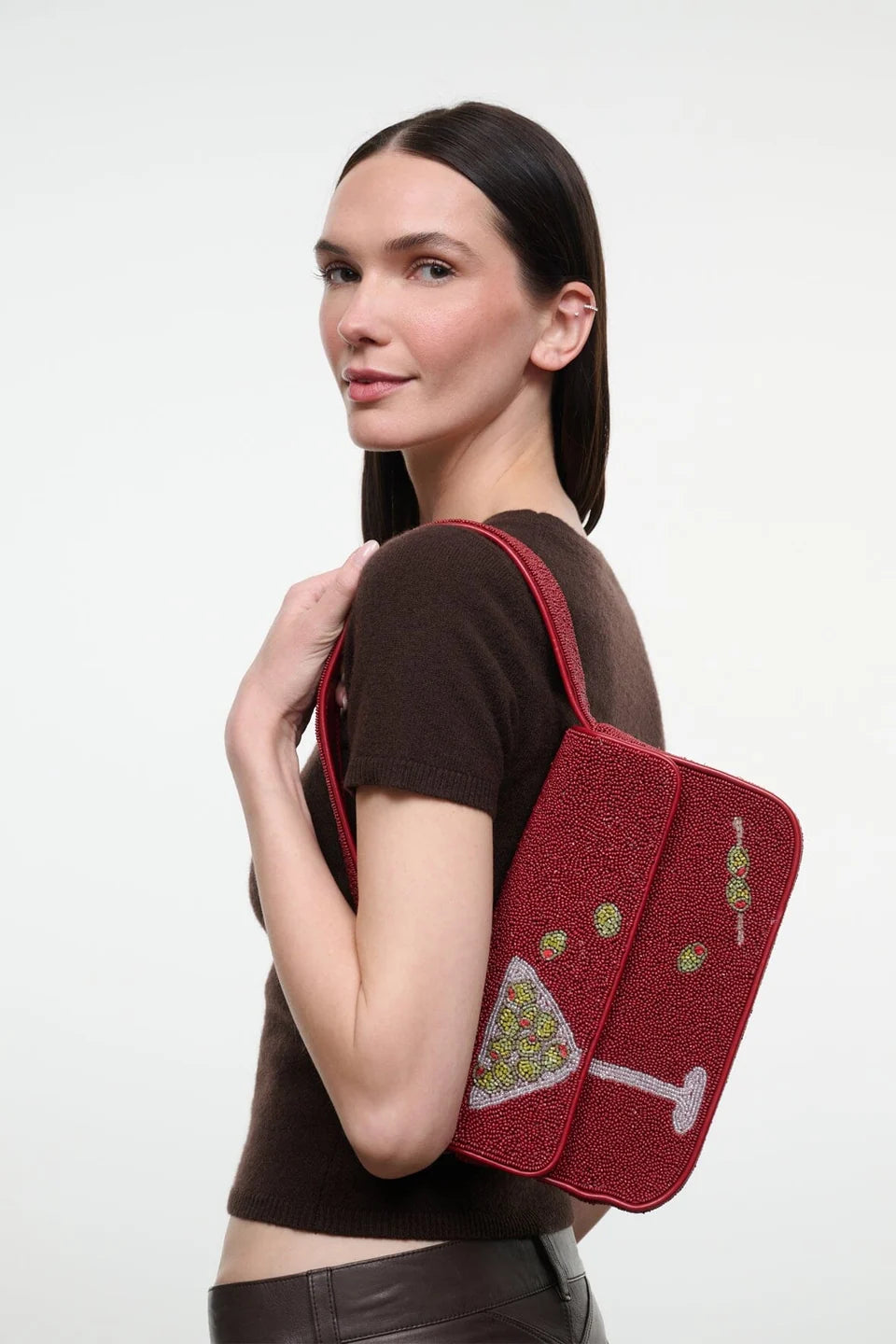 Staud Tommy Beaded Bag - Extra Dirty