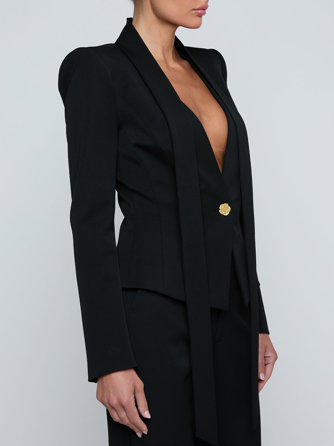 ROMY TIE NECK BLAZER