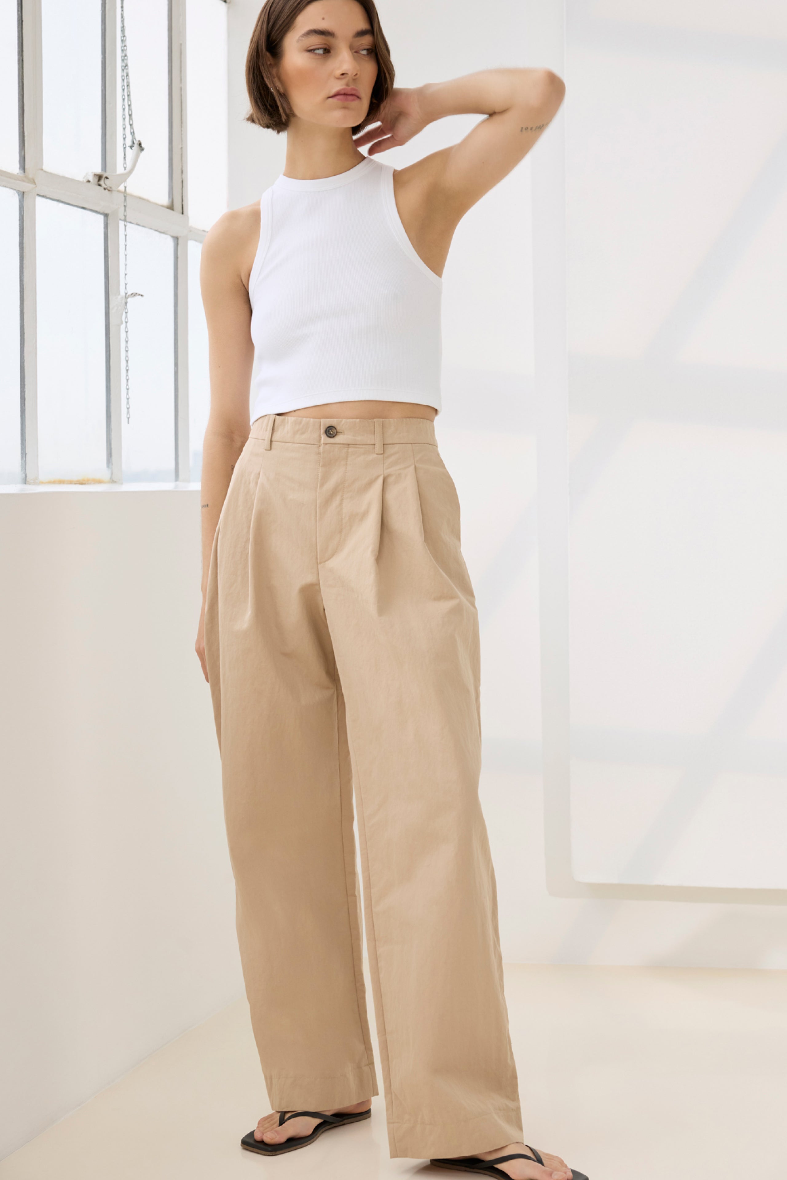 The Cropped Not So Basic Tank in White