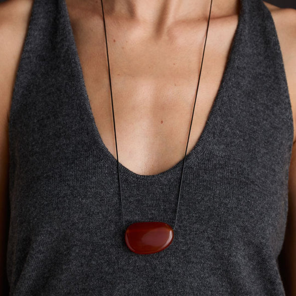 Heaven Mayhem Julia Long Necklace - Red/Black