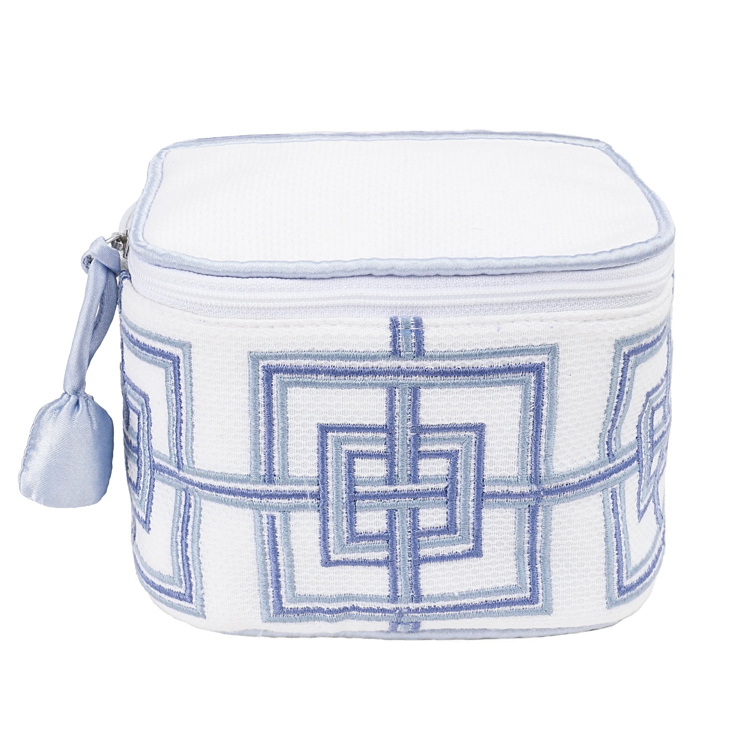 Lenora Geometric Jewelry Box - Blue