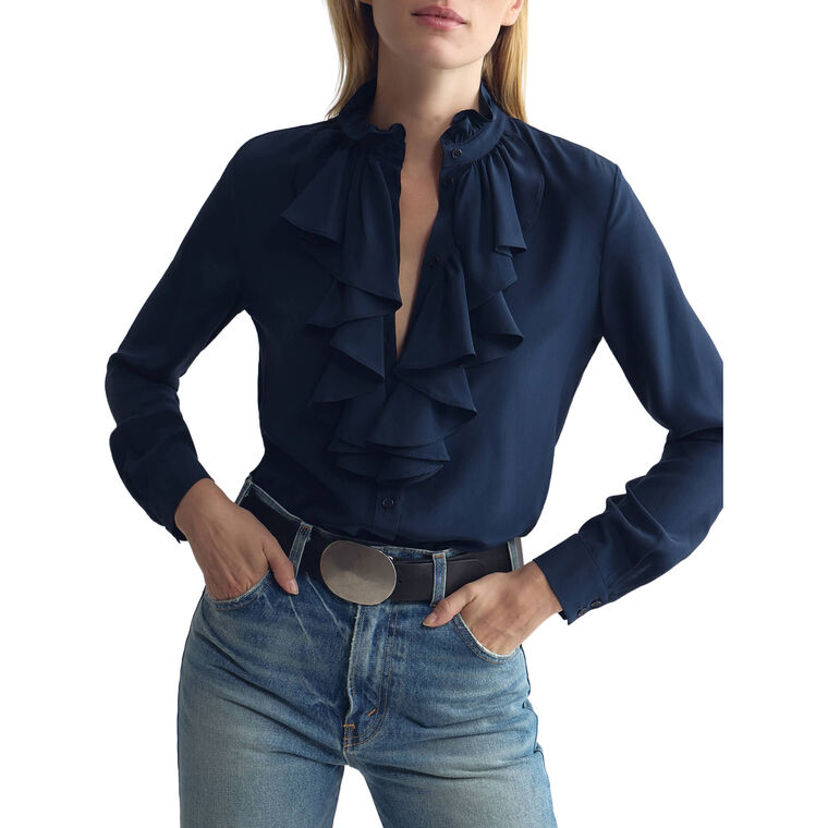 Nili Lotan Lily Blouse - Marine Blue