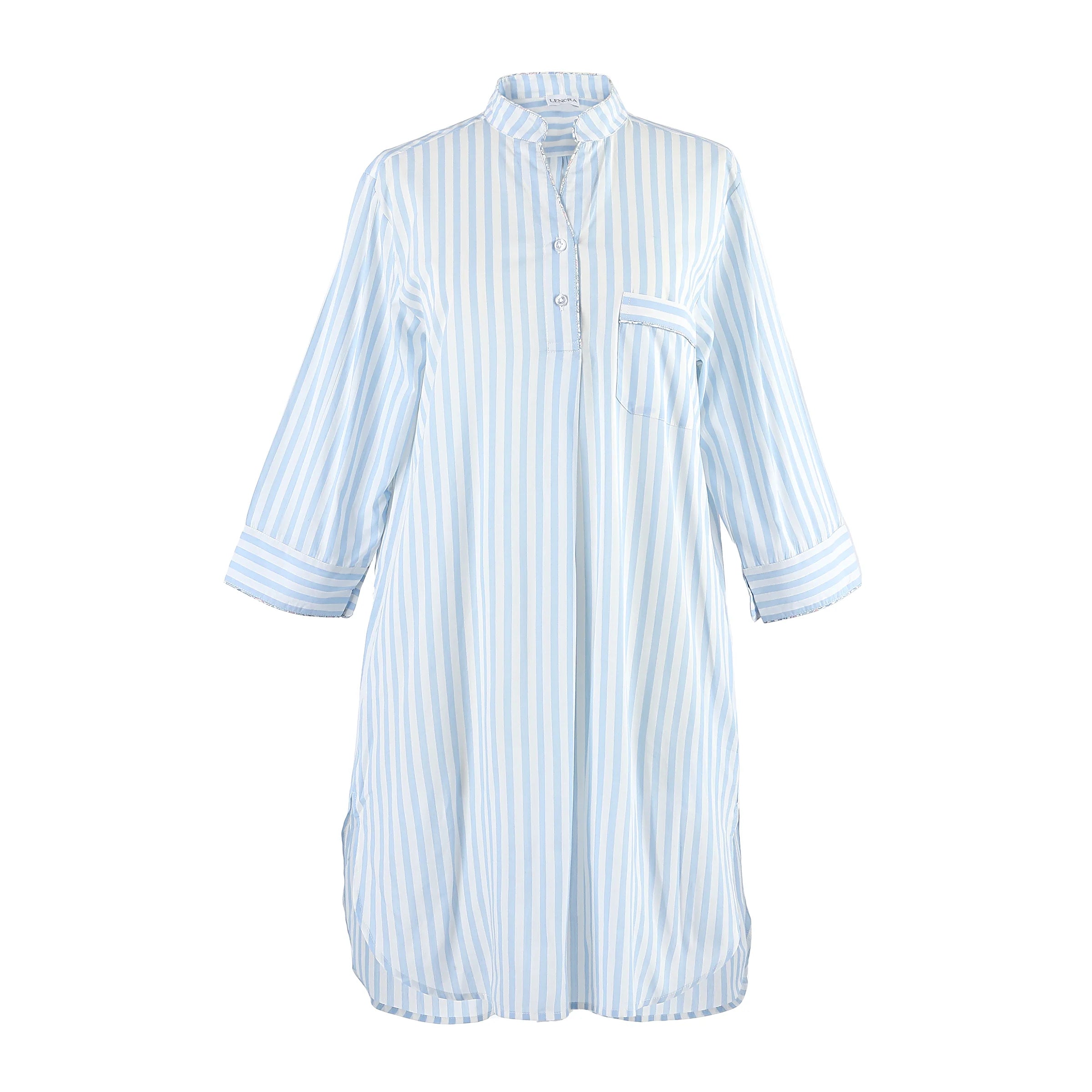 Lenora Classic Cotton Striped Nightshirt