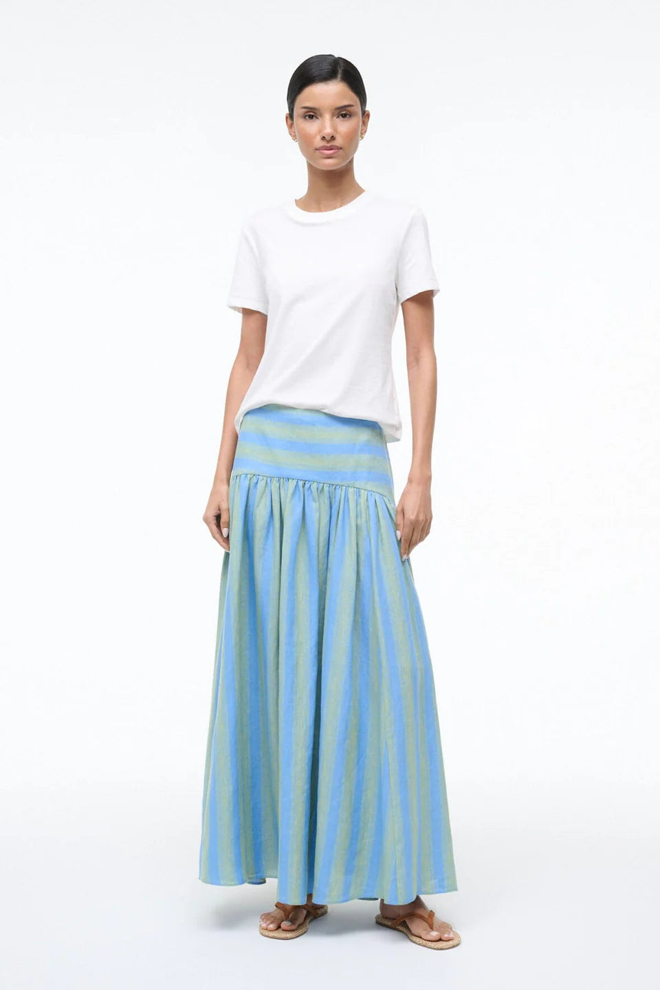 Staud Procida Linen Skirt