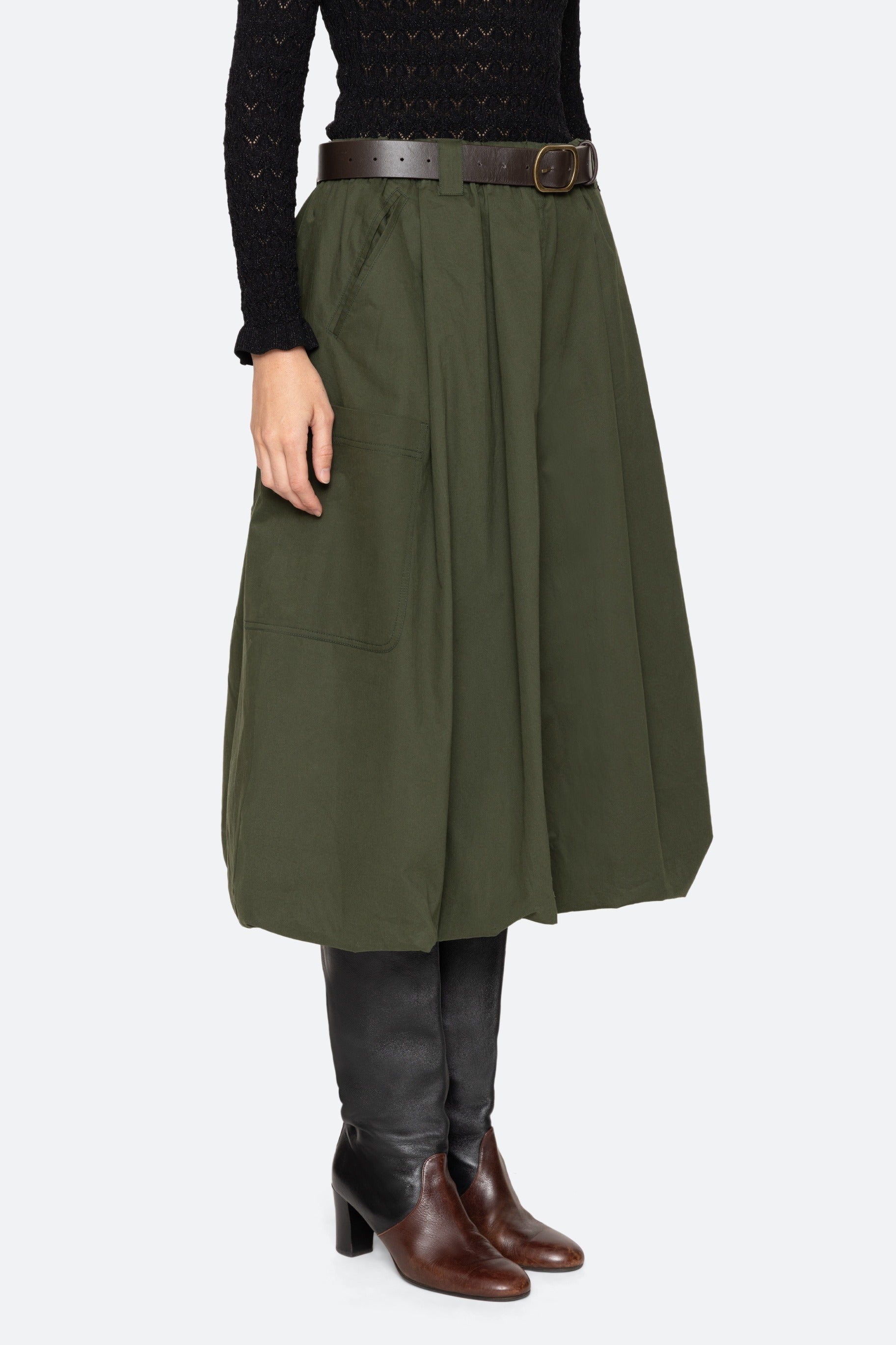 SULLIVAN SPORTSWEAR BELTED BUBBLE SKIRT (D1)