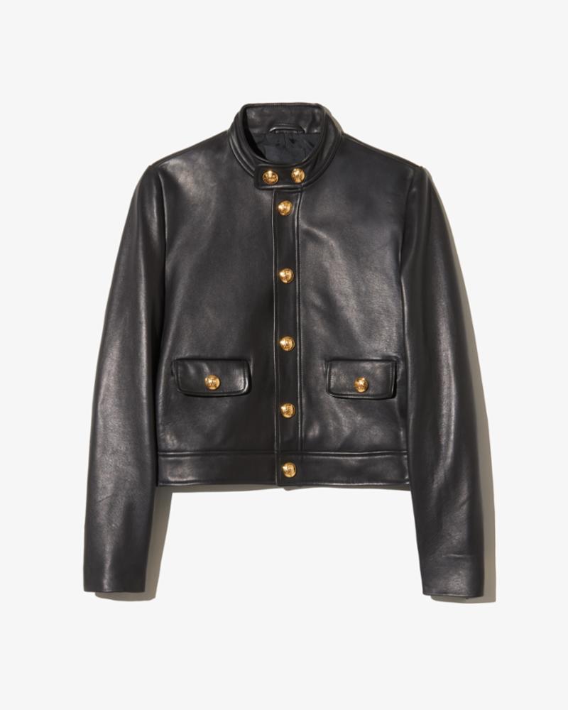 HADLEY LEATHER CROPPED JACKET