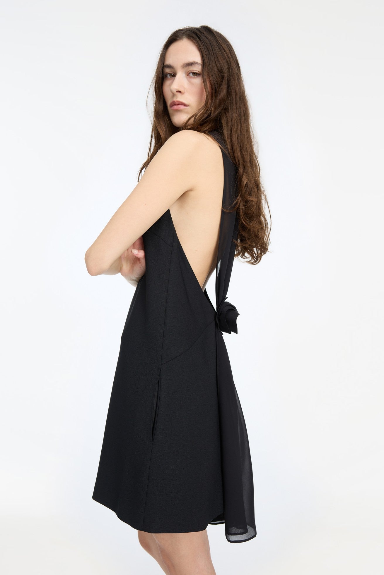 CREPE MINI A-LINE DRESS