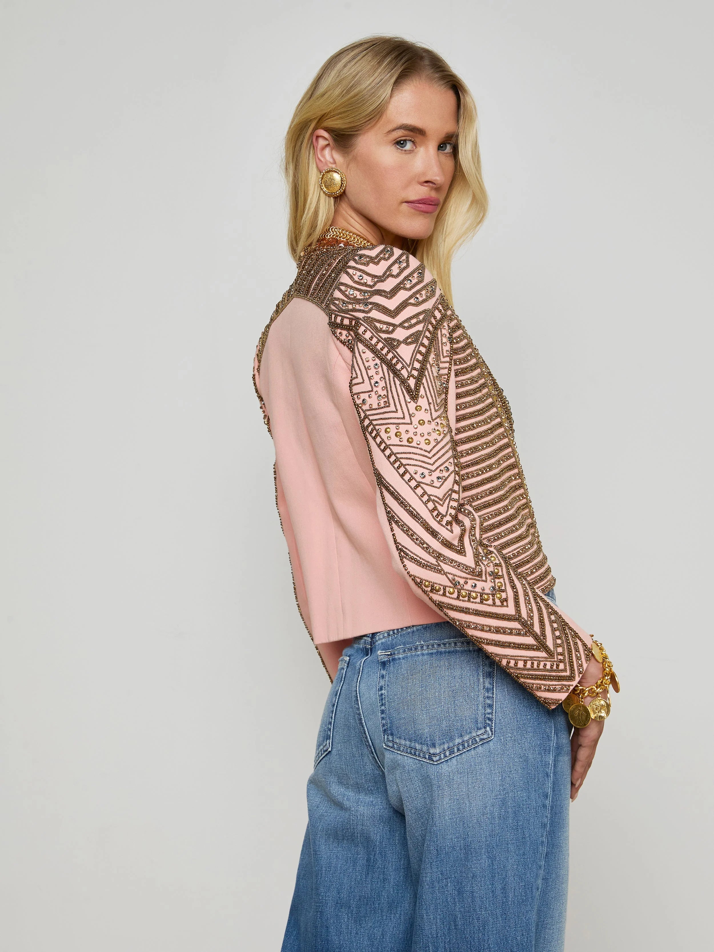 L'Agence Blossom Embellished Jacket