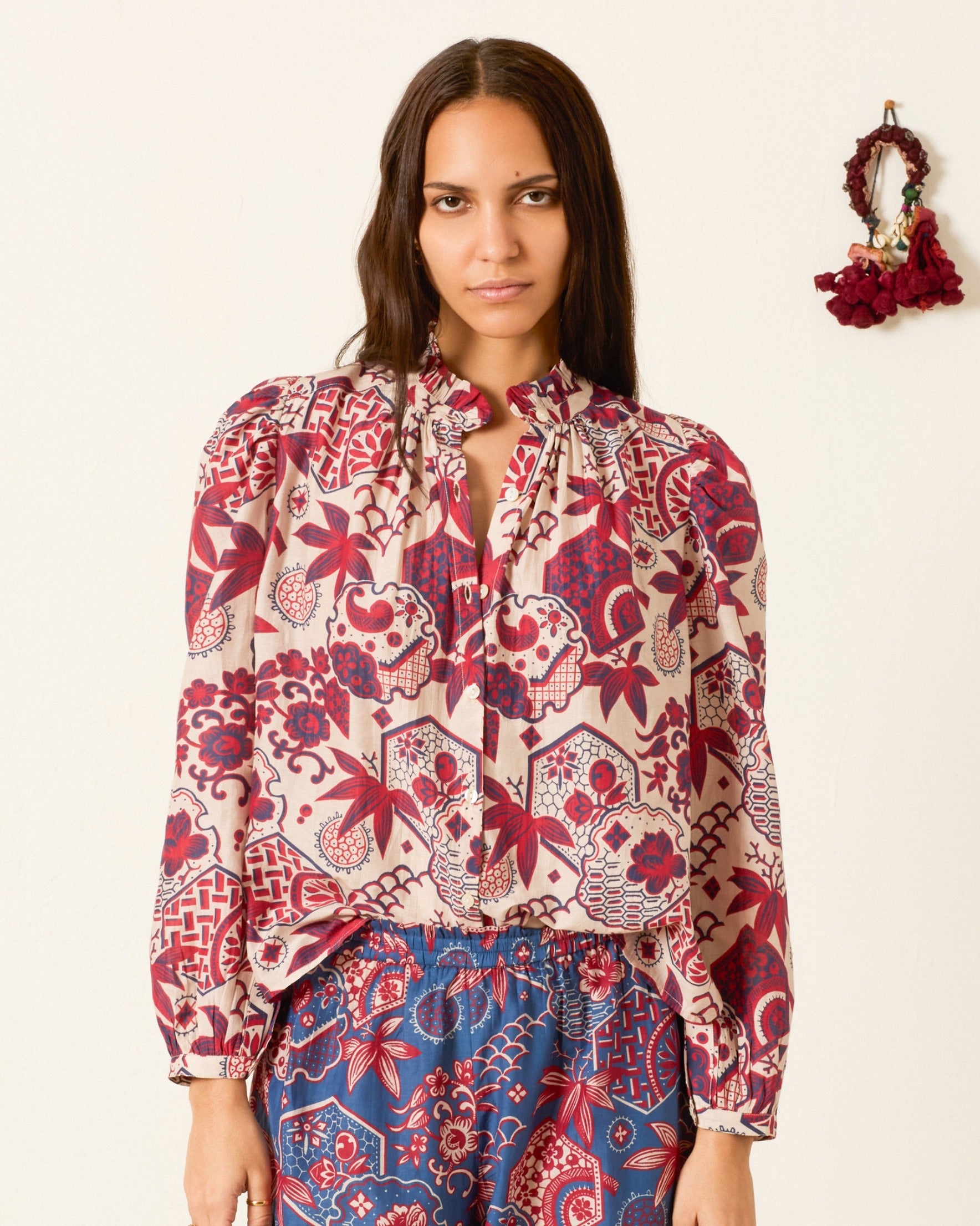 Annabel Crimson Hive Shirt