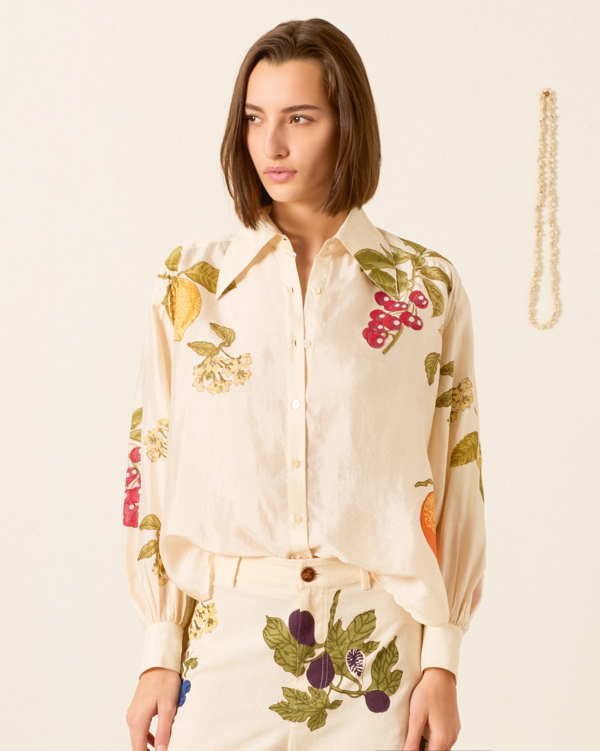 Emery Four Fruit Silk Shirt