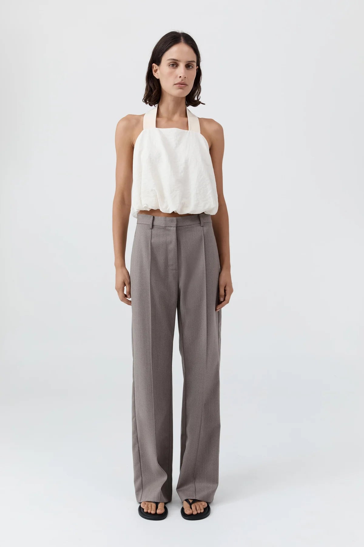 St. Agni Cloud Twist Halter Top