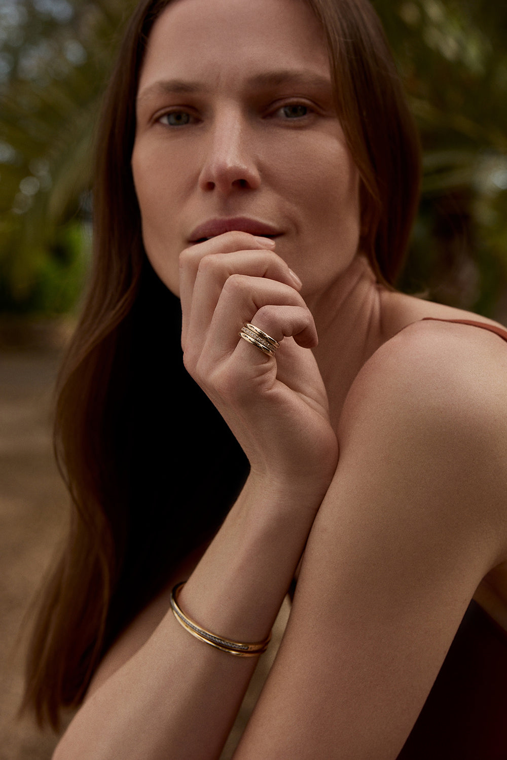 Triple Gold Diamond Pinky Stack