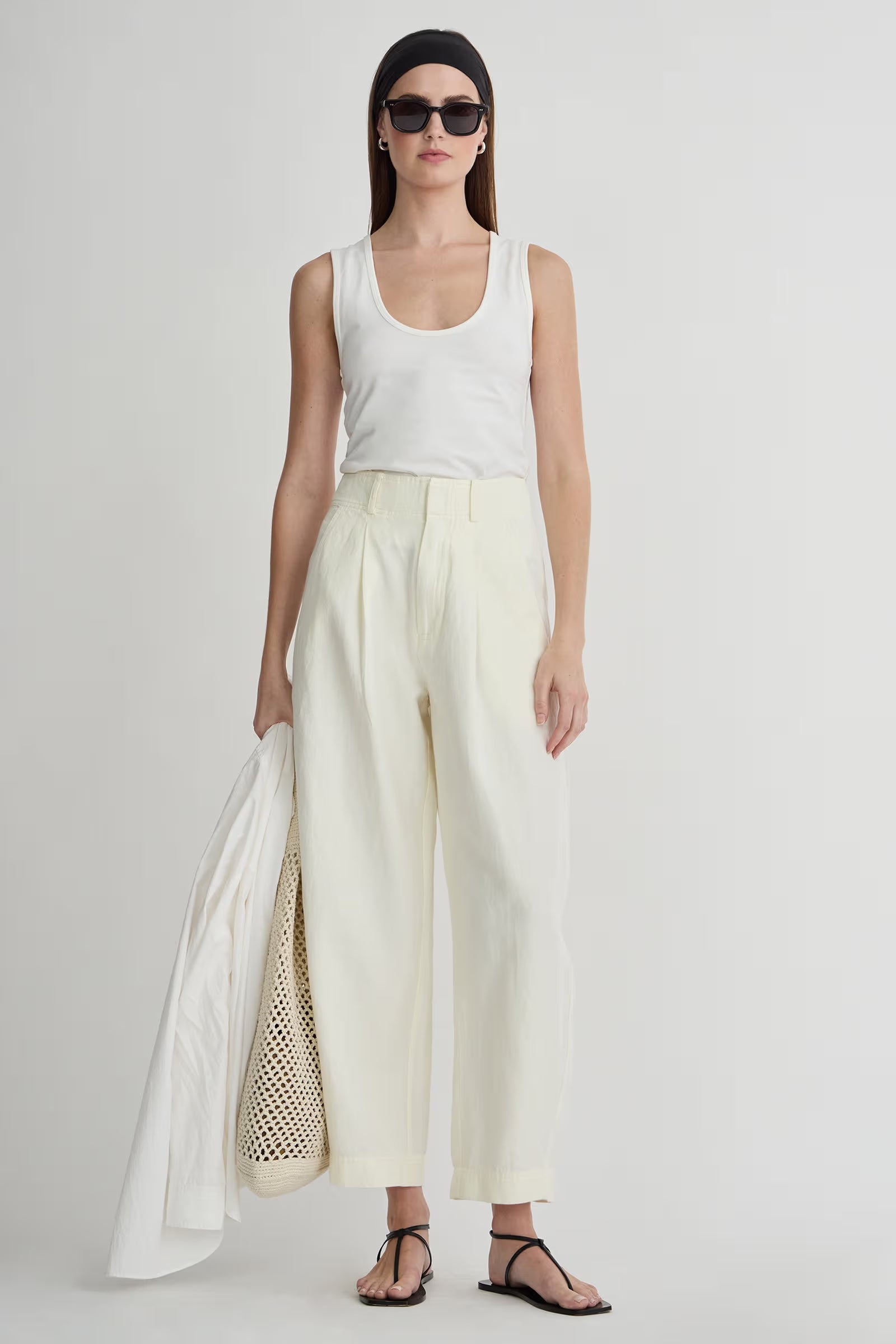 APiece Apart Bari Crop Trouser - Cream
