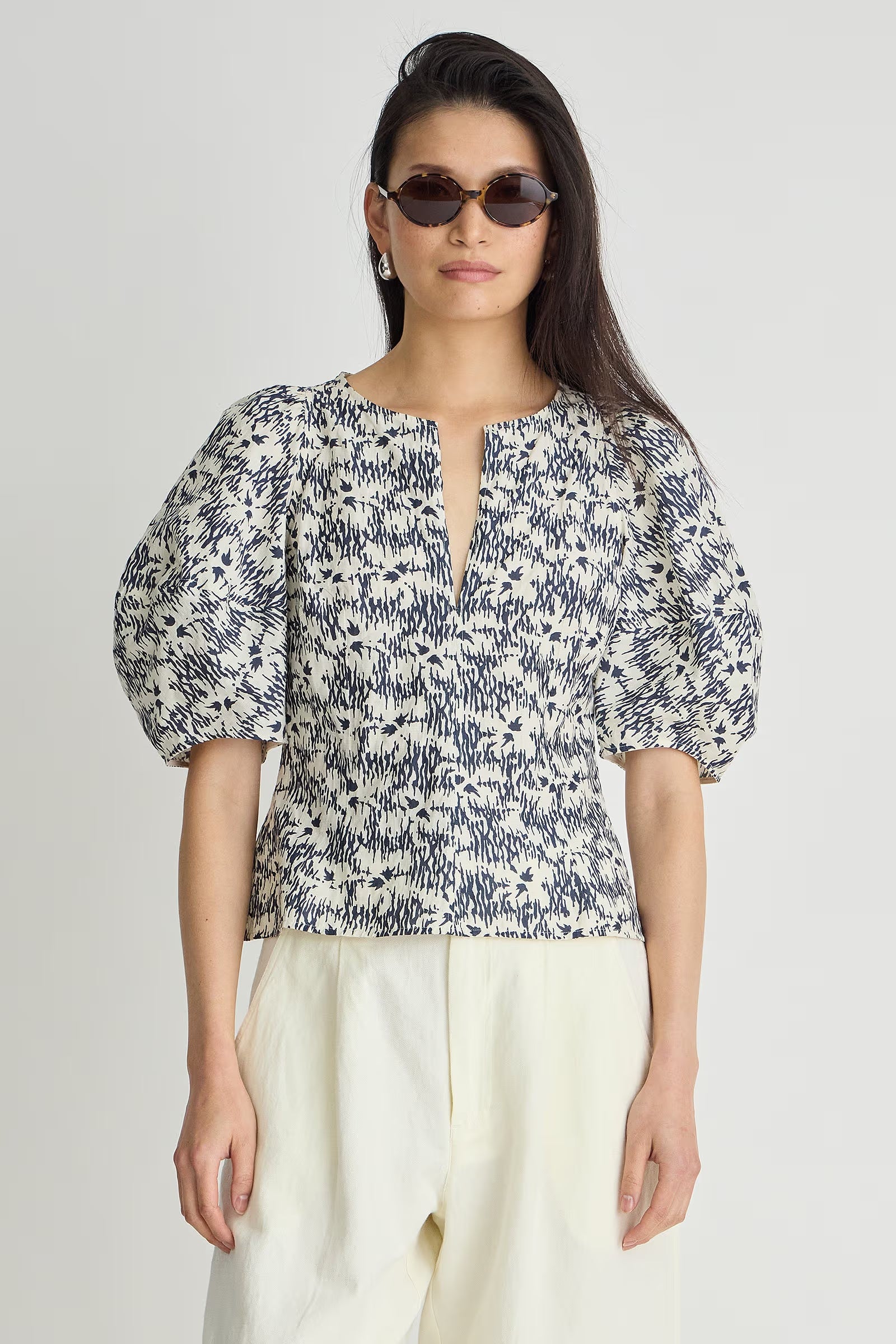 Apiece Apart Sculpted Bina Top - Tropical Midnight