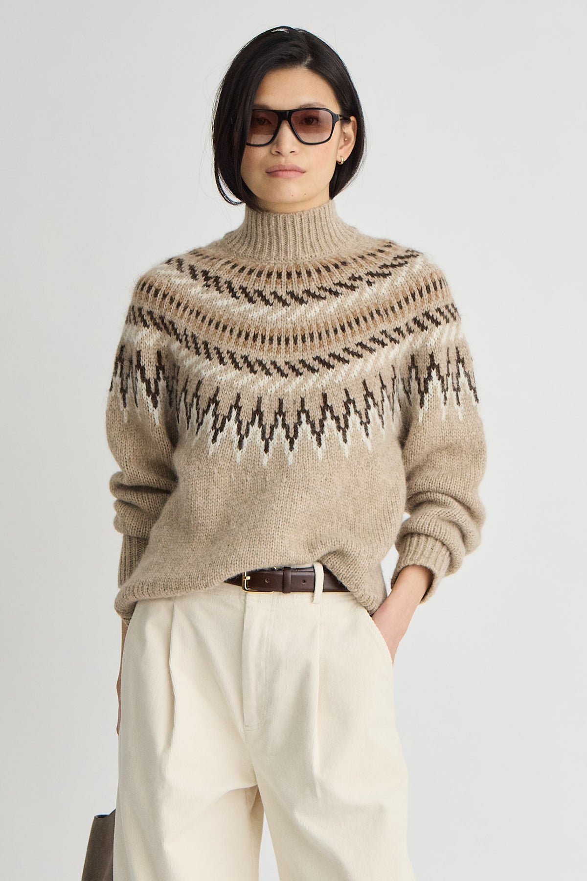 FAIR ISLE MOCK NECK