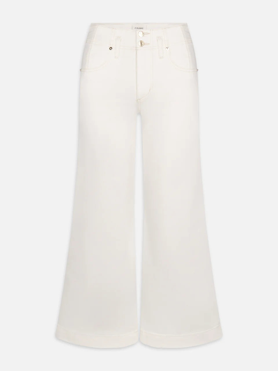 Frame The Seamed Wide Trouser Crop - Au Natural