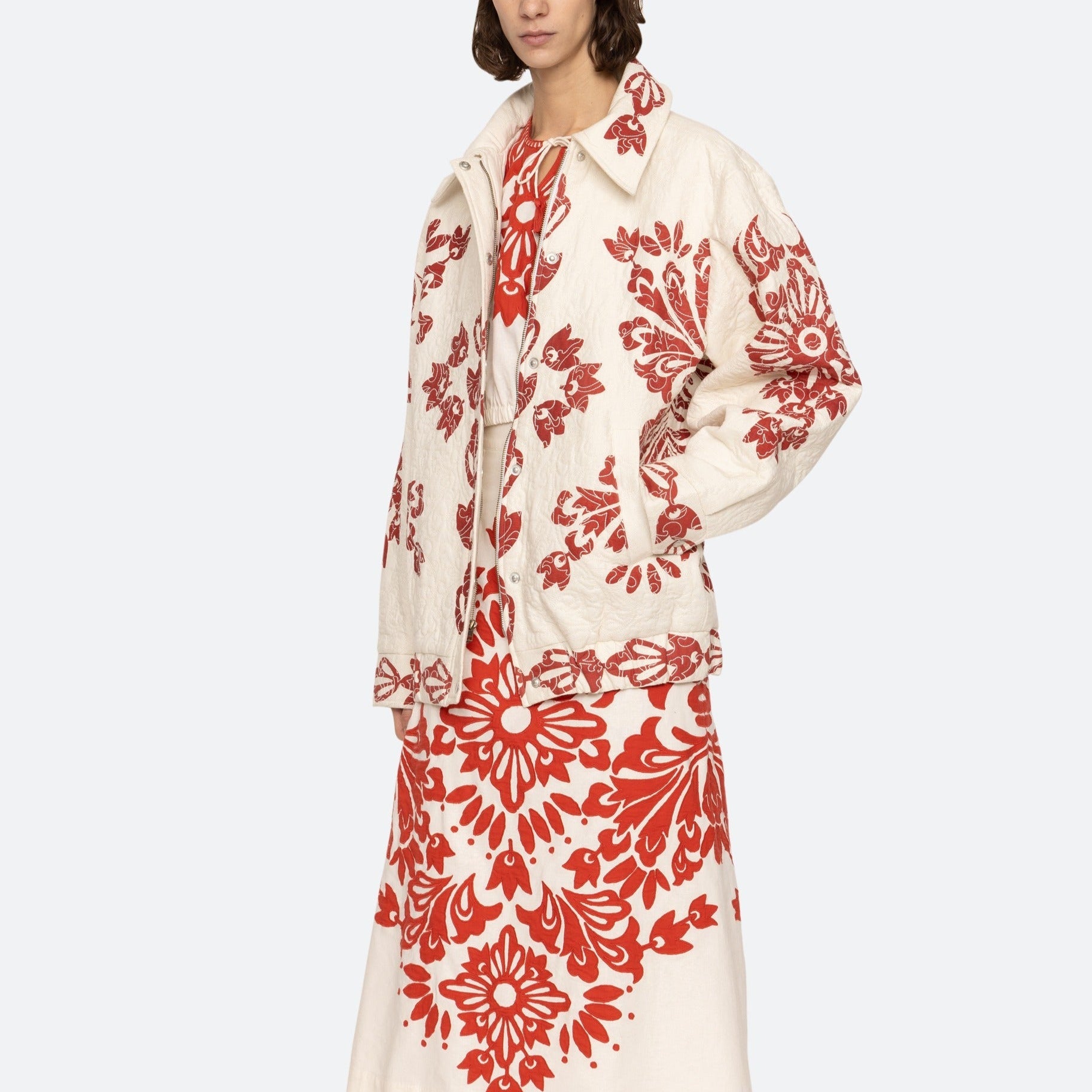 Sea New York Liliana Applique Quilted Jacket