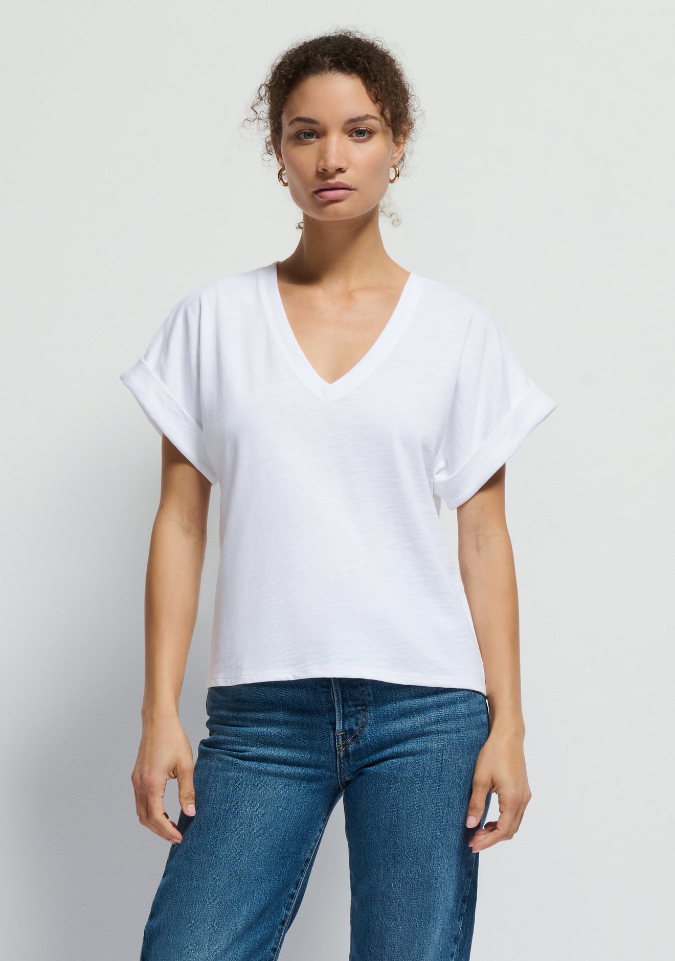 Stevie Cuffed V-Neck