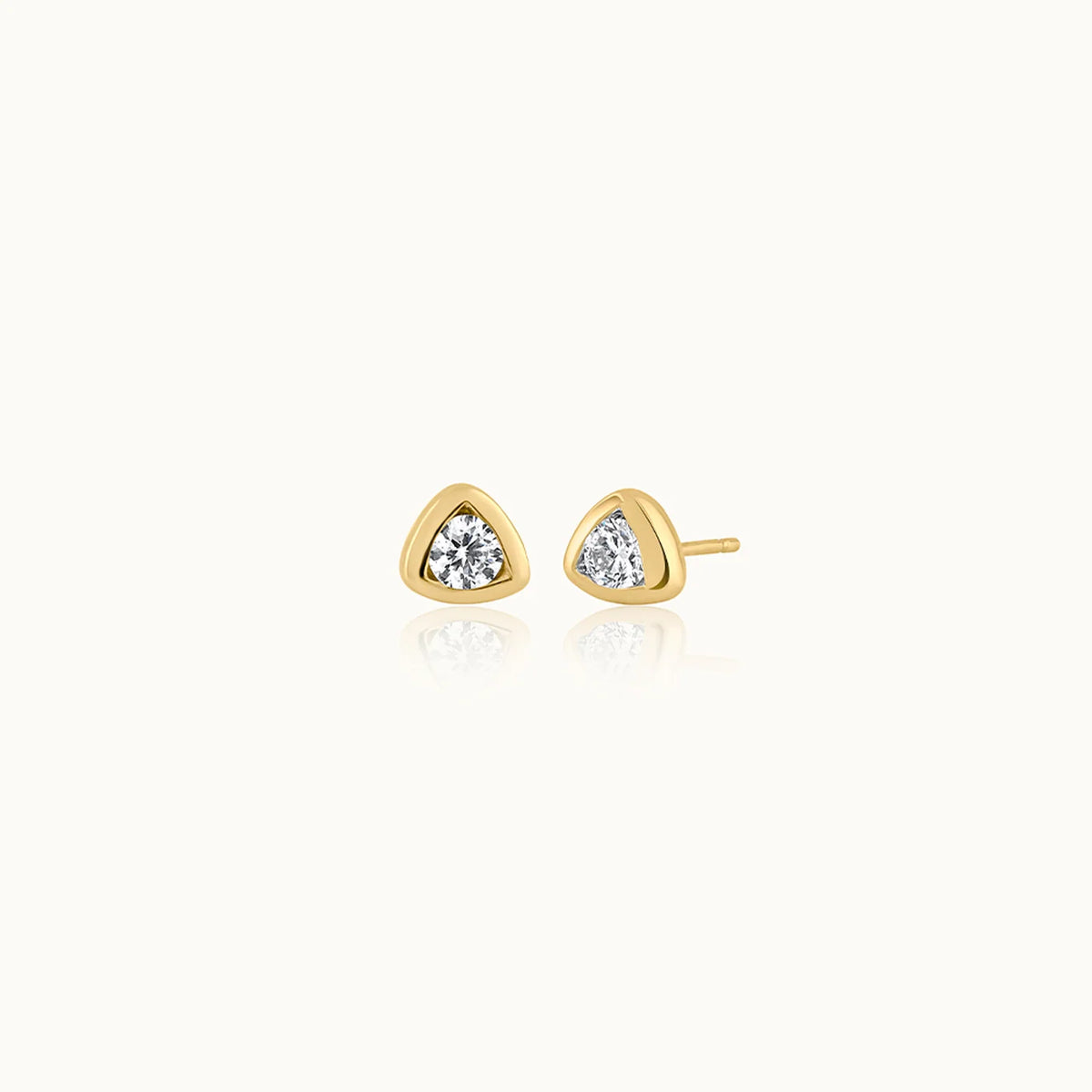 HYOU Trillion Small Solitaire Earrings