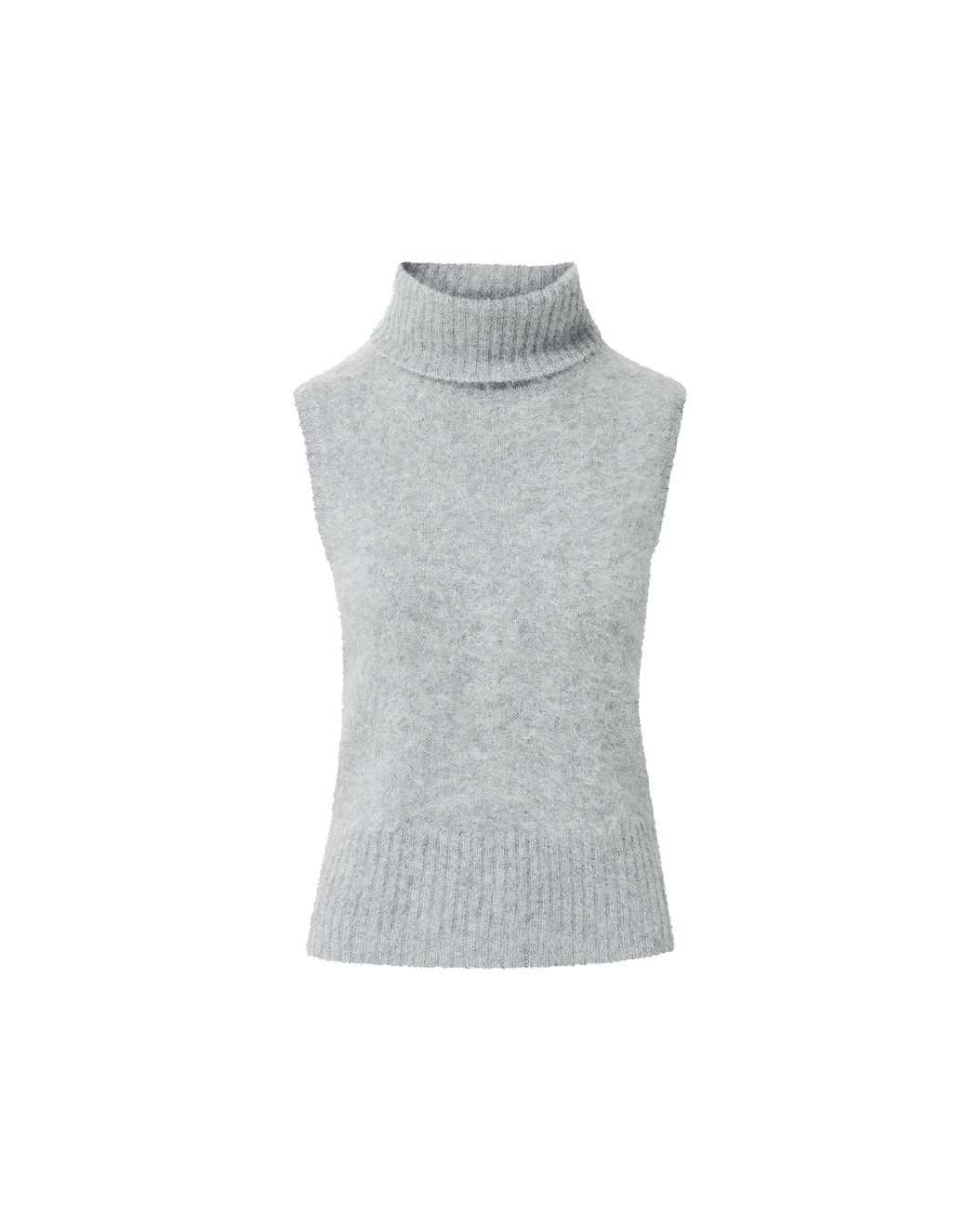 Veronica Beard Mazzy Brushed Cashmere Shell - Heather Grey