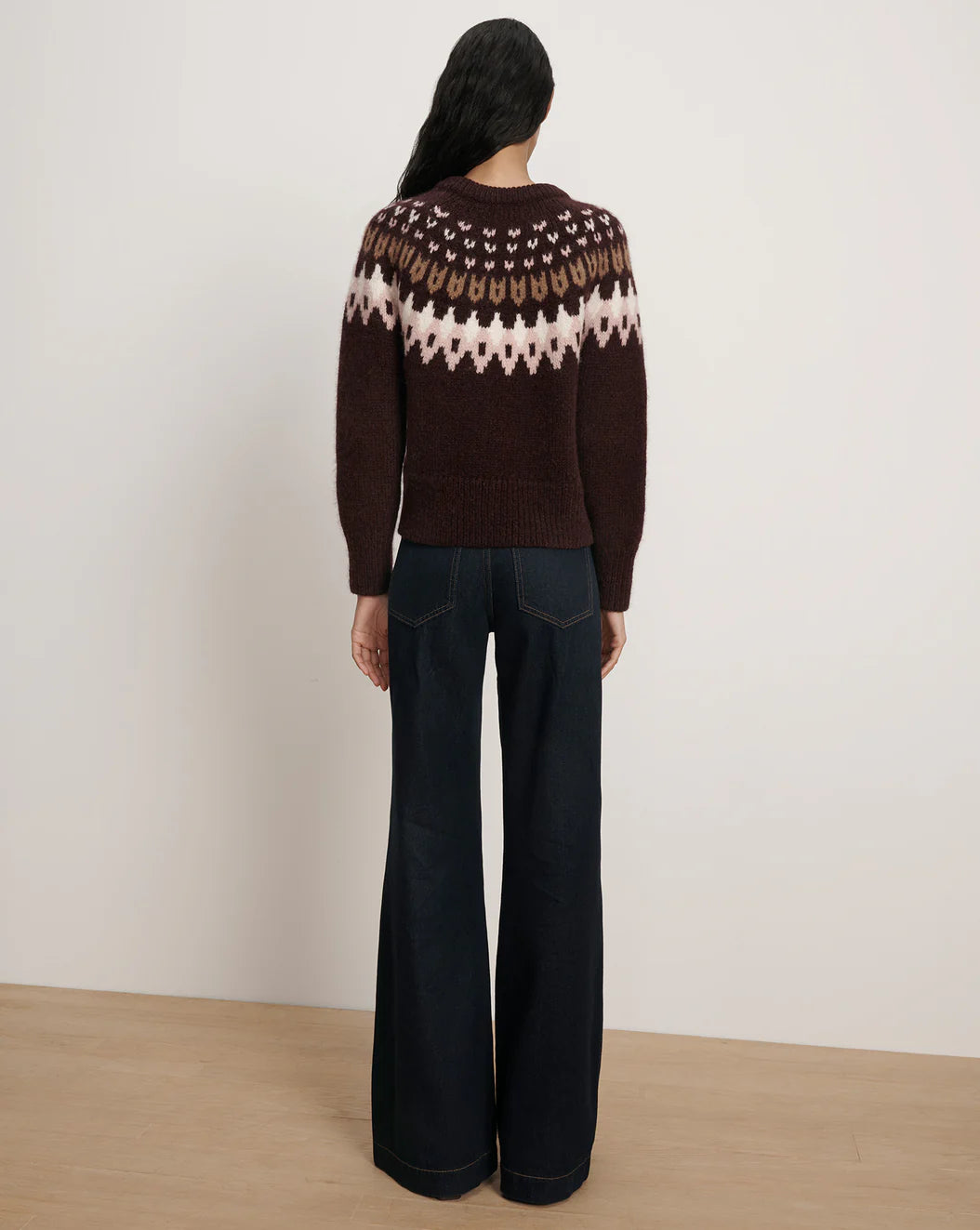 Veronica Beard Anne Fair Isle Sweater - Raisin Multi