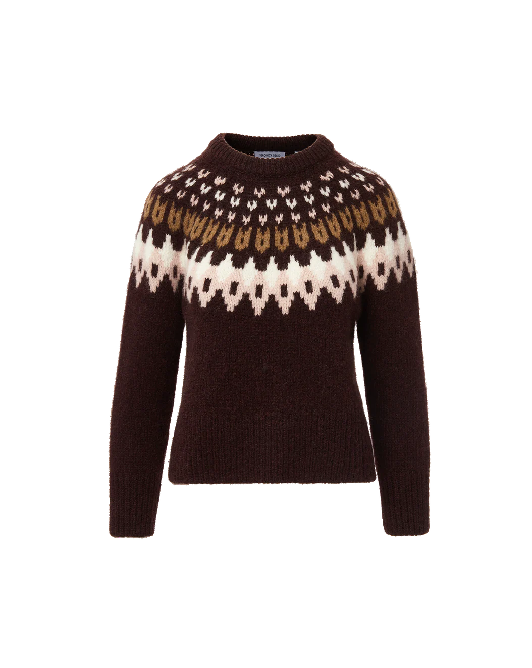 Veronica Beard Anne Fair Isle Sweater - Raisin Multi