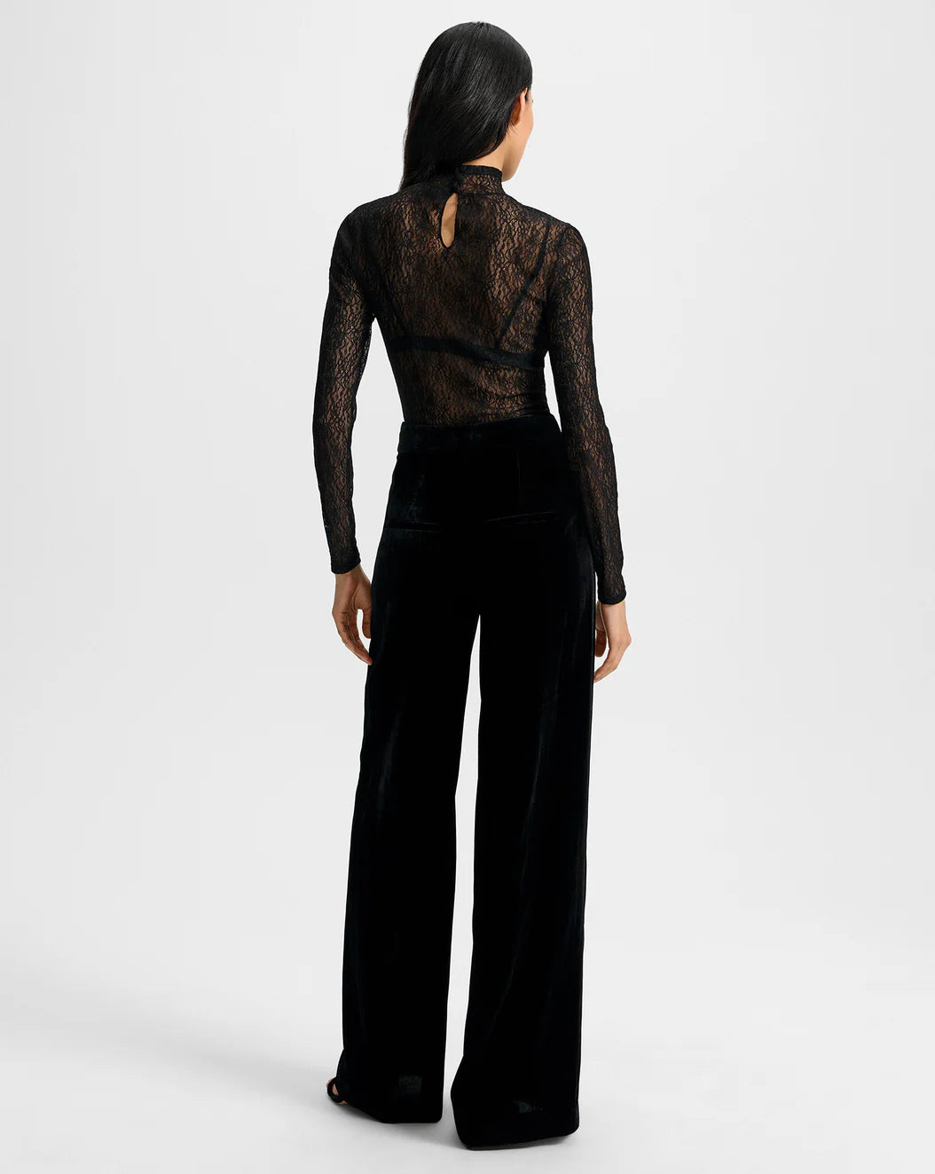 Veronica Beard Alex Velvet Wide-Leg Pant