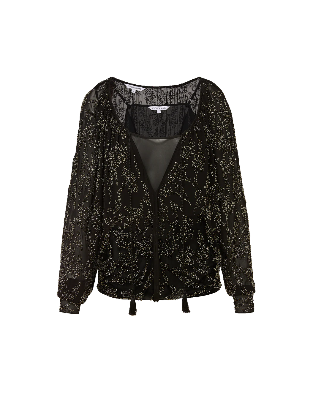 Veronica Beard Marlena Beaded Blouse