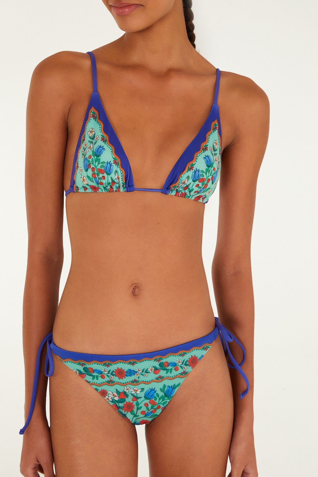 FRUIT BEAUTY FADED GREEN TIE SIDE BIKINI BOTTOM