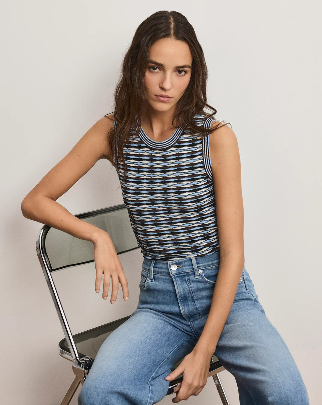 Veronica Beard Cropped Jerrel Knit Tank