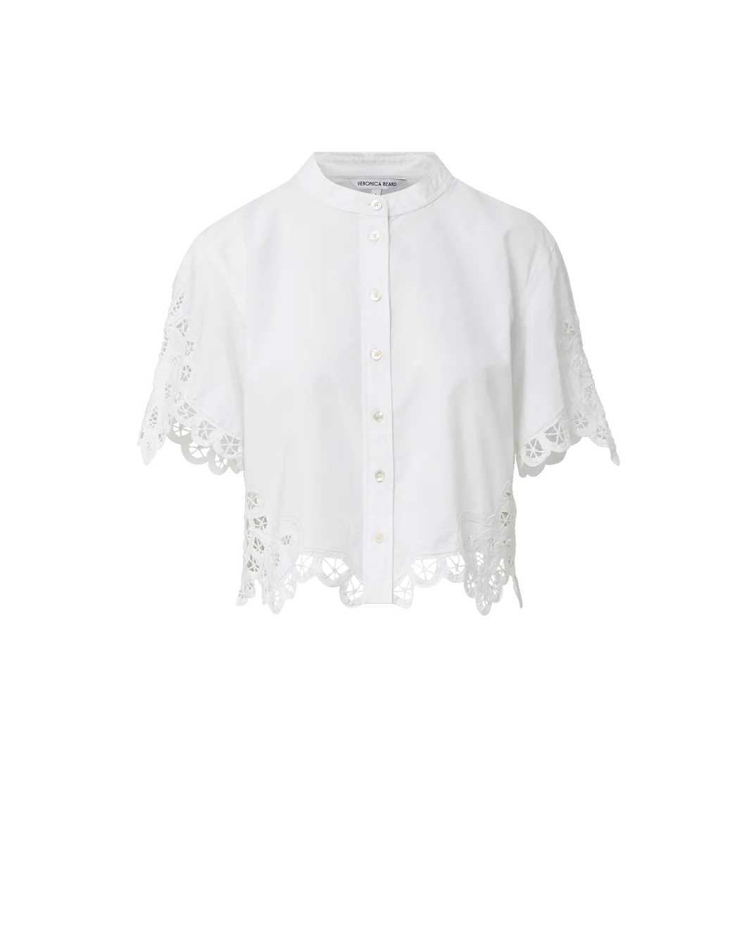 Veronica Beard Aleck Lace Button-Down Shirt