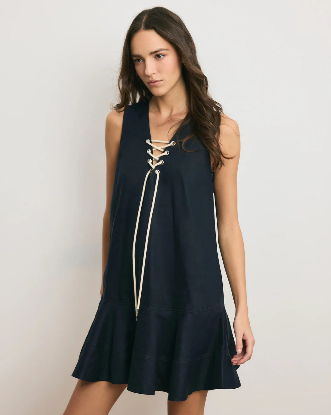 Veronica Beard Treena Linen Mini Dress