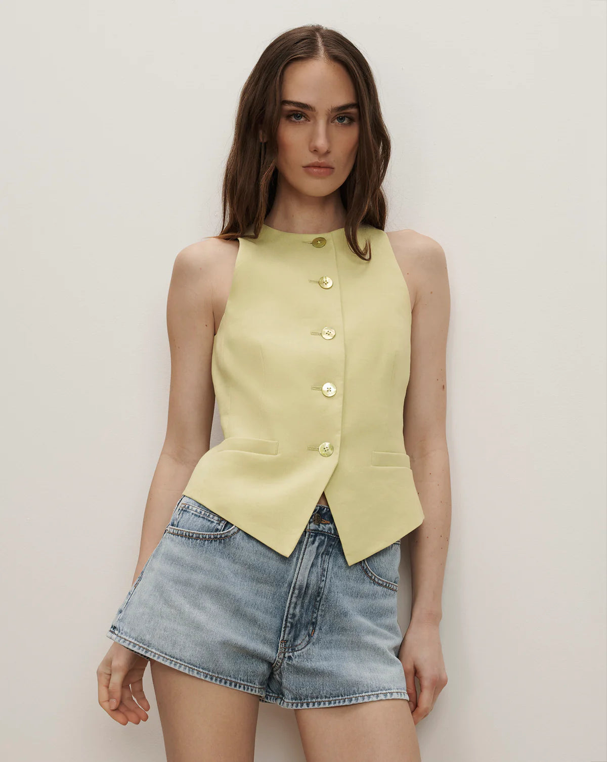 Veronica Beard Hartwell Linen Vest