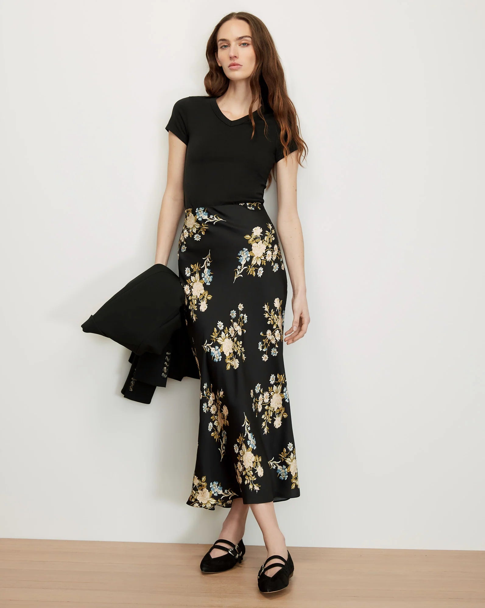 Veronica Beard Clover Skirt - Black Multi