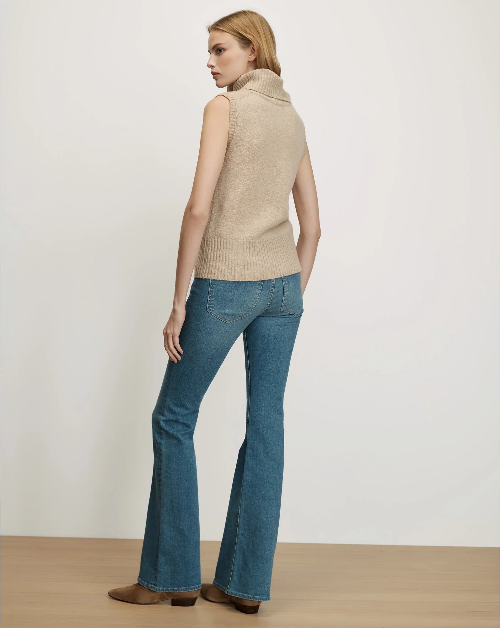 Veronica Beard Mazzy Cashmere Shell - Oatmeal