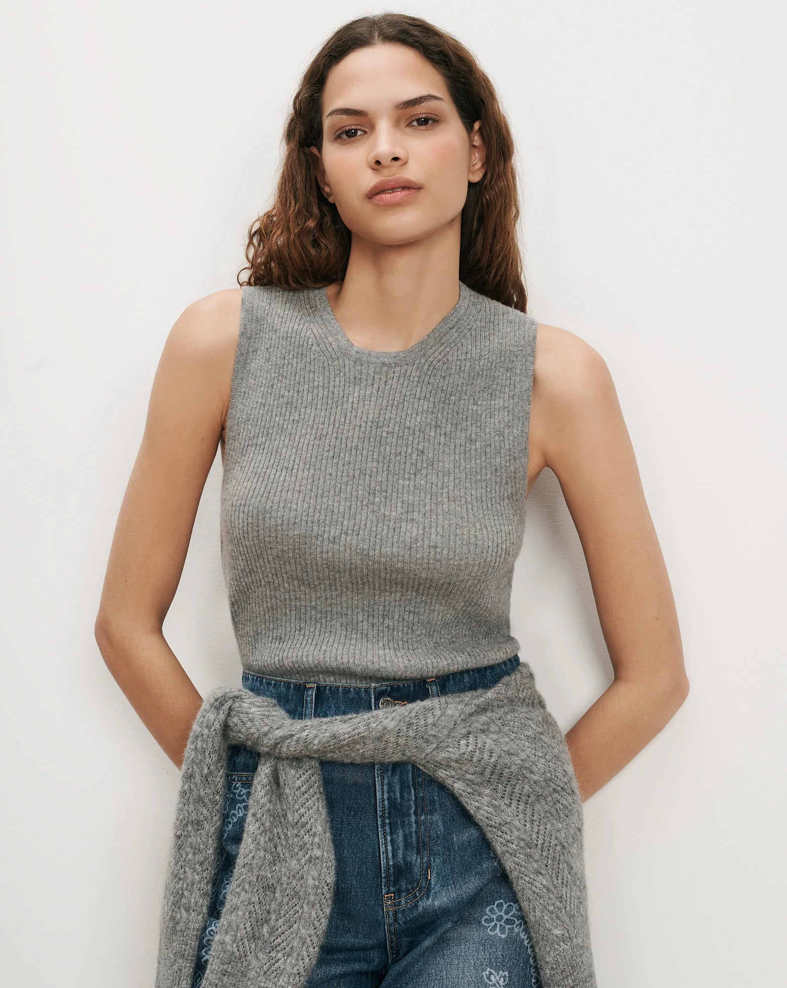 Veronica Beard Sid Cashmere Tank Top