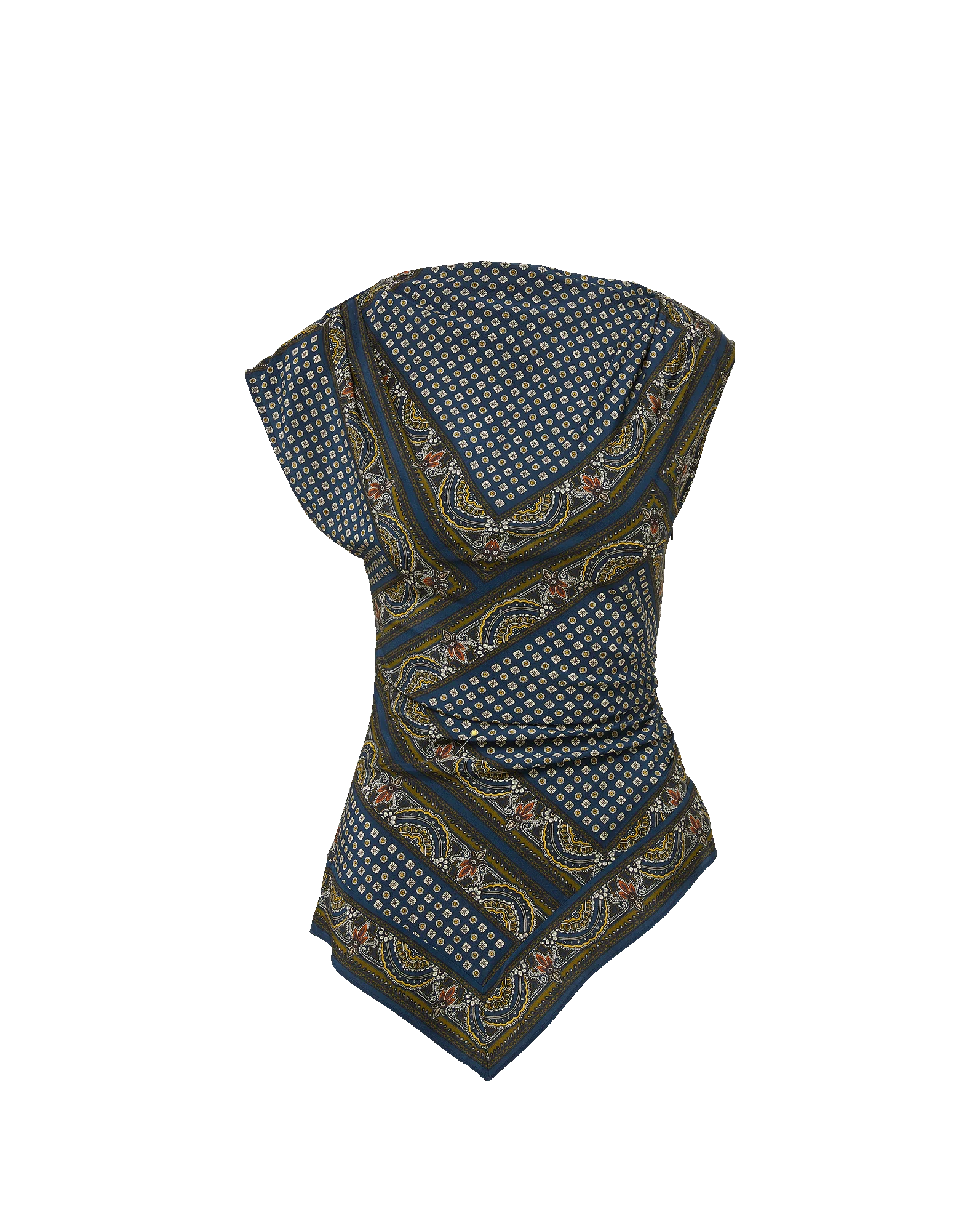 Veronica Beard Yvonne Asymmetric Scarf Top