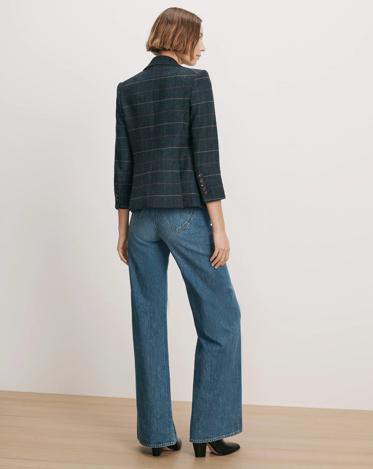Veronica Beard Schoolboy Plaid Dickey Jacket
