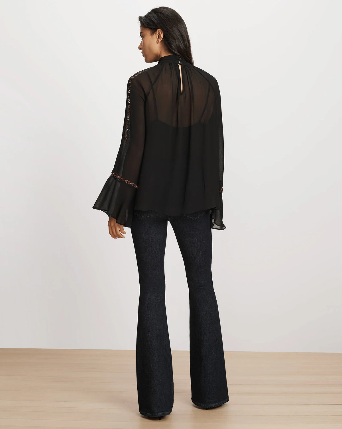 Veronica Beard Tairis Embroidered Blouse