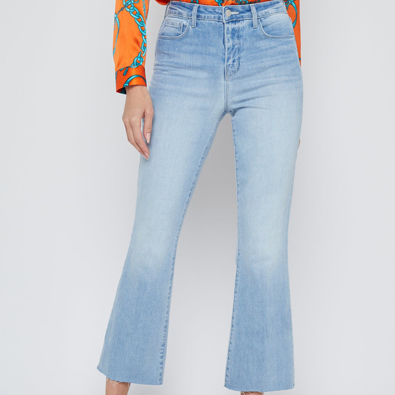 L'Agence Kendra High Rise Crop Flare Jean