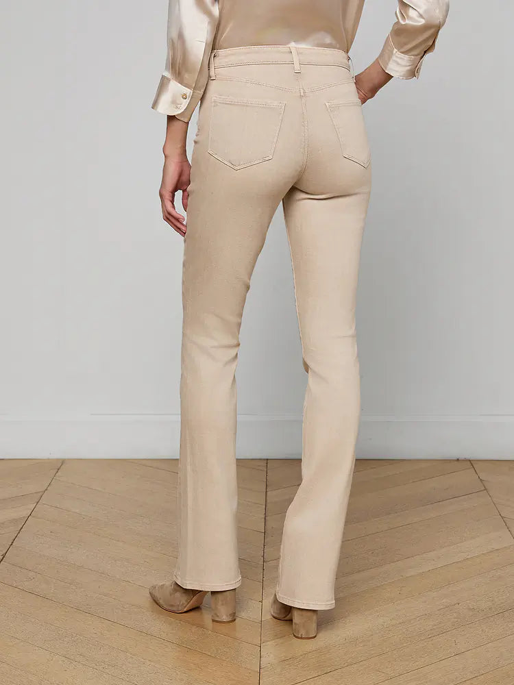 L'Agence Selma H/R Sleek Baby Boot Jean - Biscuit
