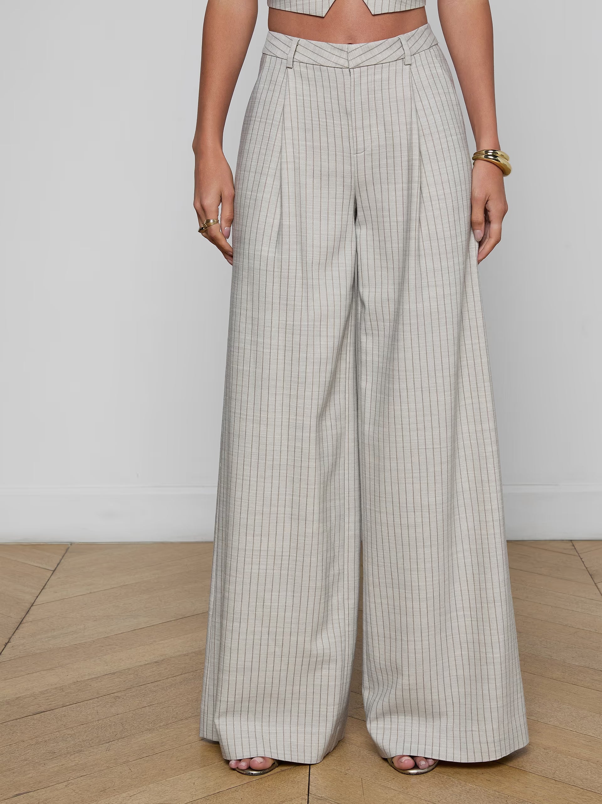 L'Agence Allanah Pinstriped Trouser