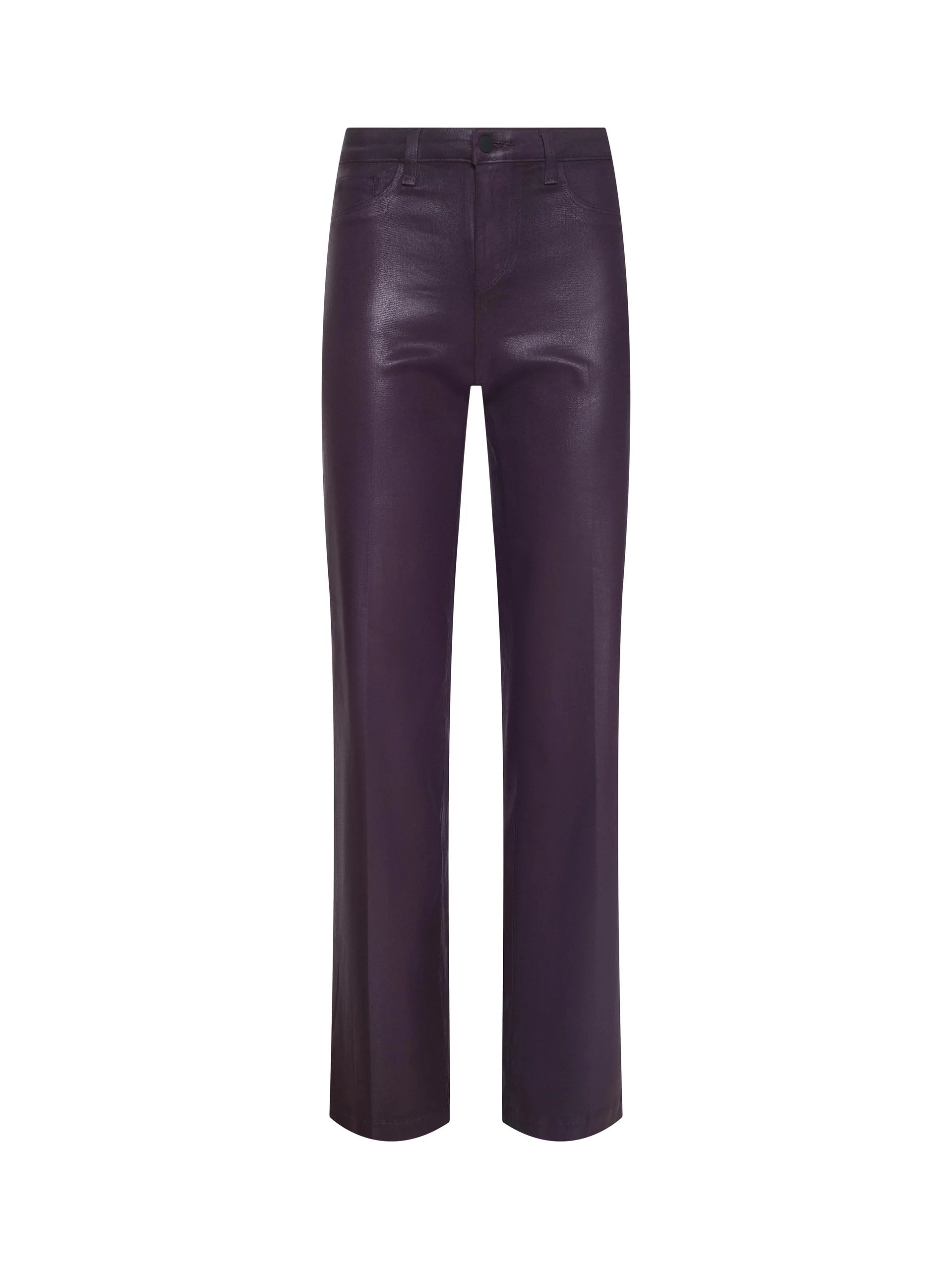 L'Agence Scottie Coated Wide-Leg Jean