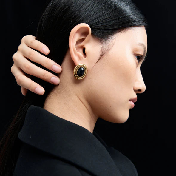 Heaven Mayhem Prize Earrings - Black/Gold