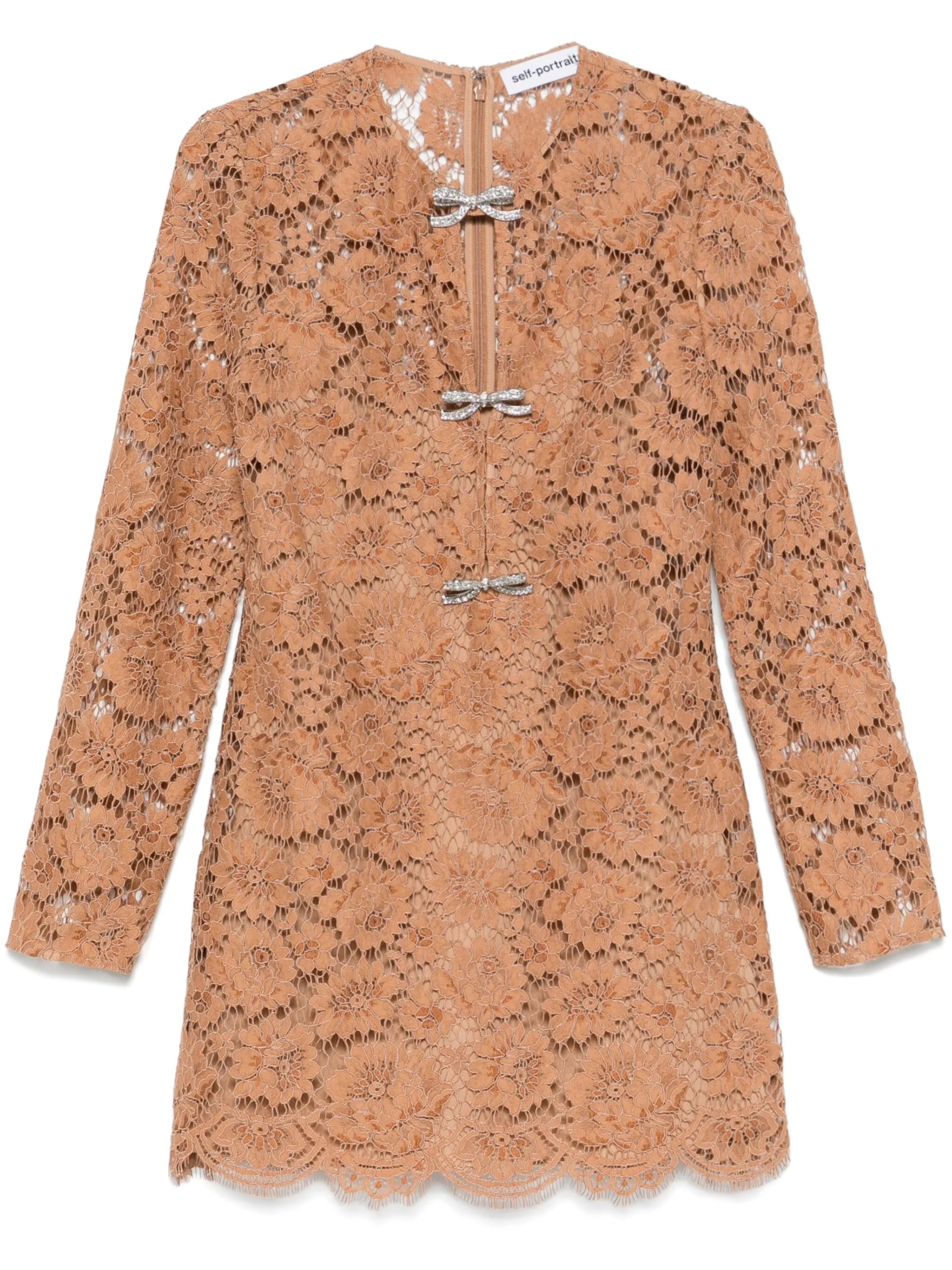 Self Portrait Lace Bow Mini Dress