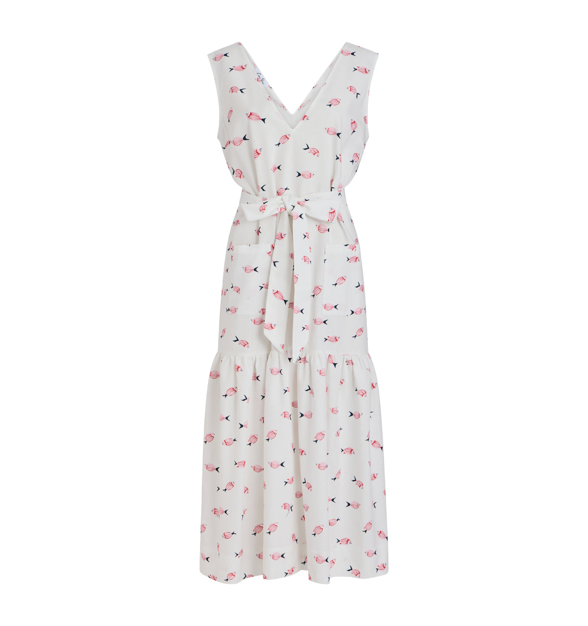 Coco Shop V-Neck Shift Dress with Belt